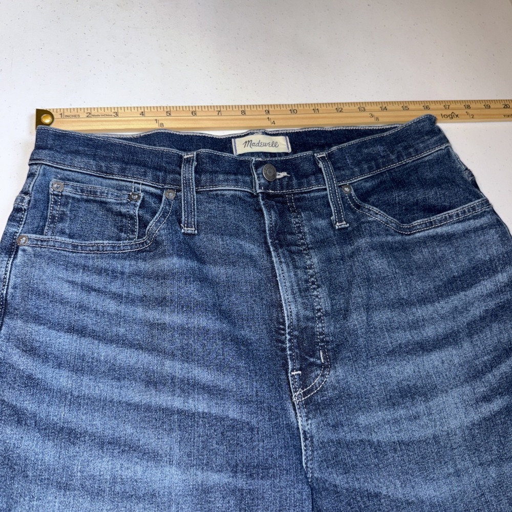 Madewell The Perfect Vintage Flare Jeans Zipper Pocket Denim USA Size 30 /10 T - Picture 5 of 10